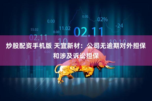 炒股配资手机版 天宜新材：公司无逾期对外担保和涉及诉讼担保
